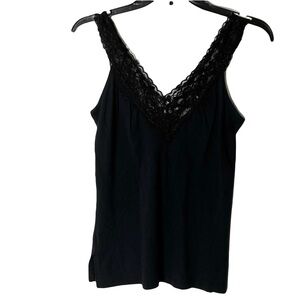 Realitee Black Lace Camisole Small USA Y2K Baddie Coquette VTG Whimsygoth Punk